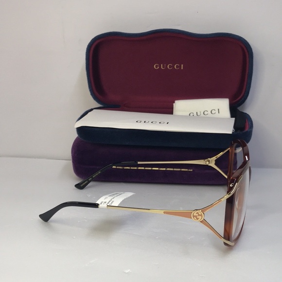 💯 - New Authentic GUCCI GG0648O square-frame tortoiseshell optical glasses - Picture 8 of 16